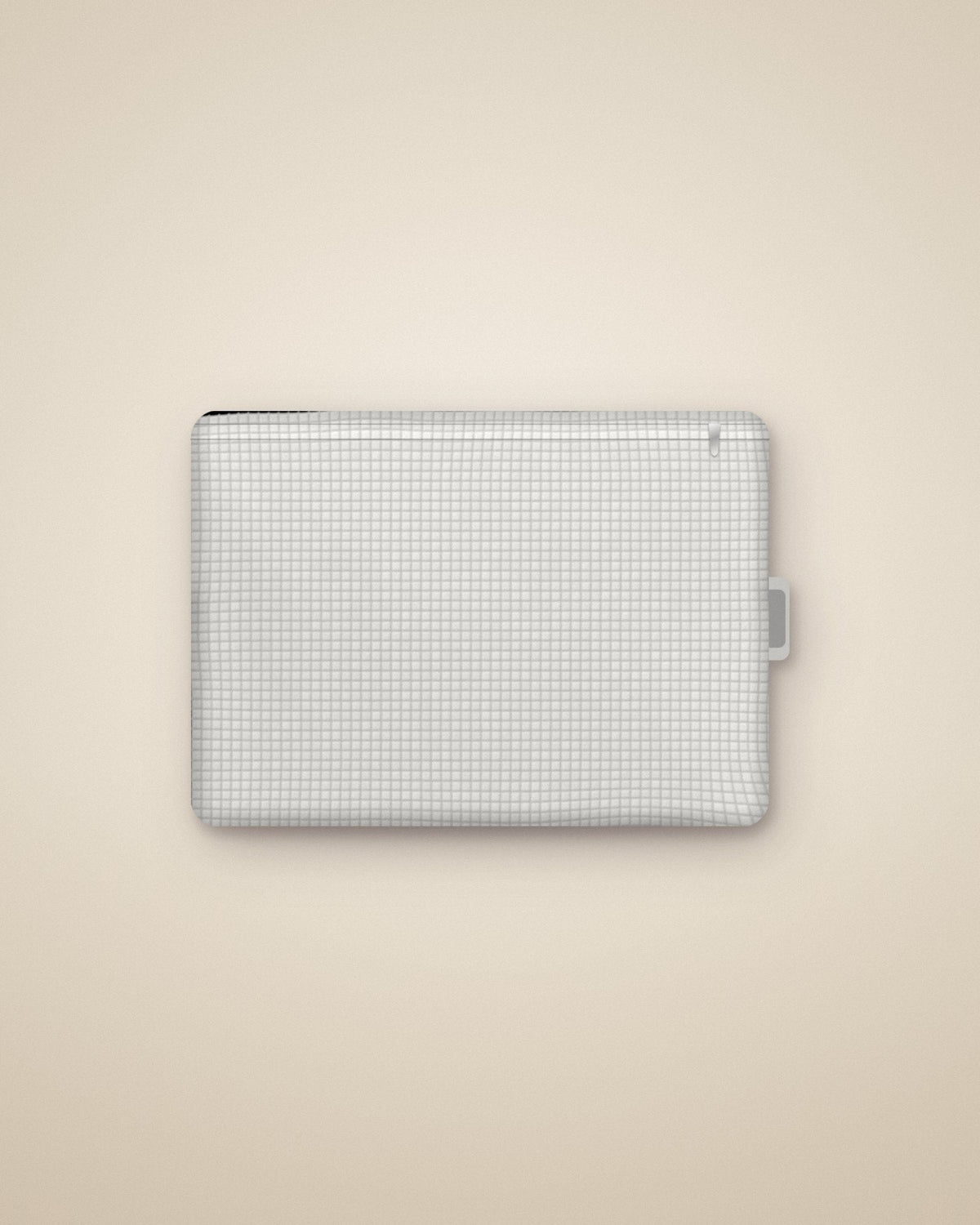 Waffle Pouch blanco, foto de estudio